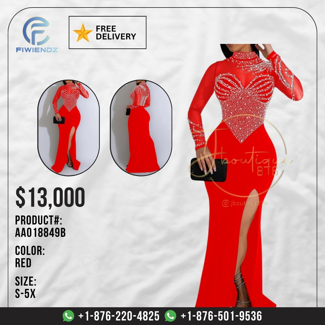 Dresses - AA018849B - Red