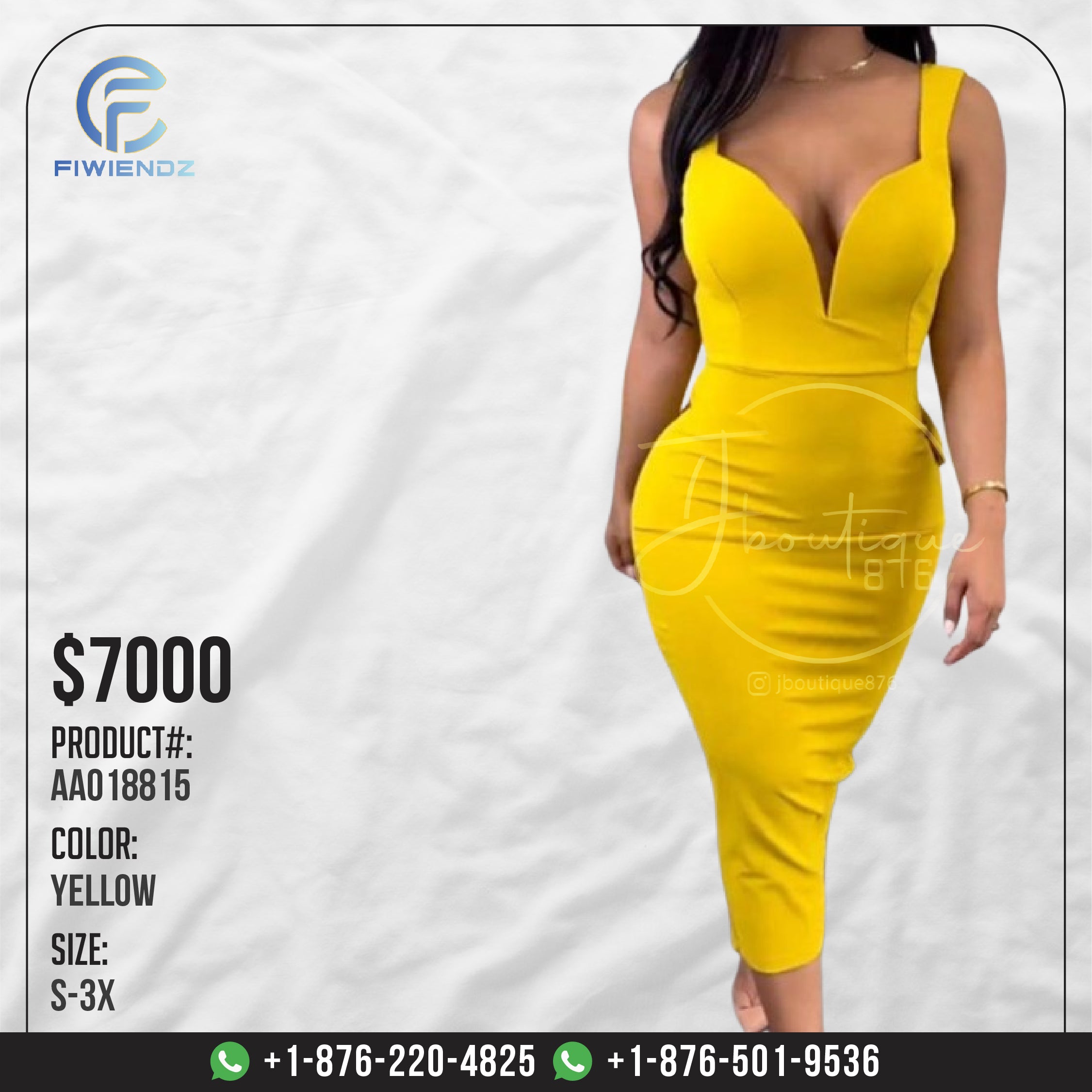 Dresses - JBAA018815 - Yellow