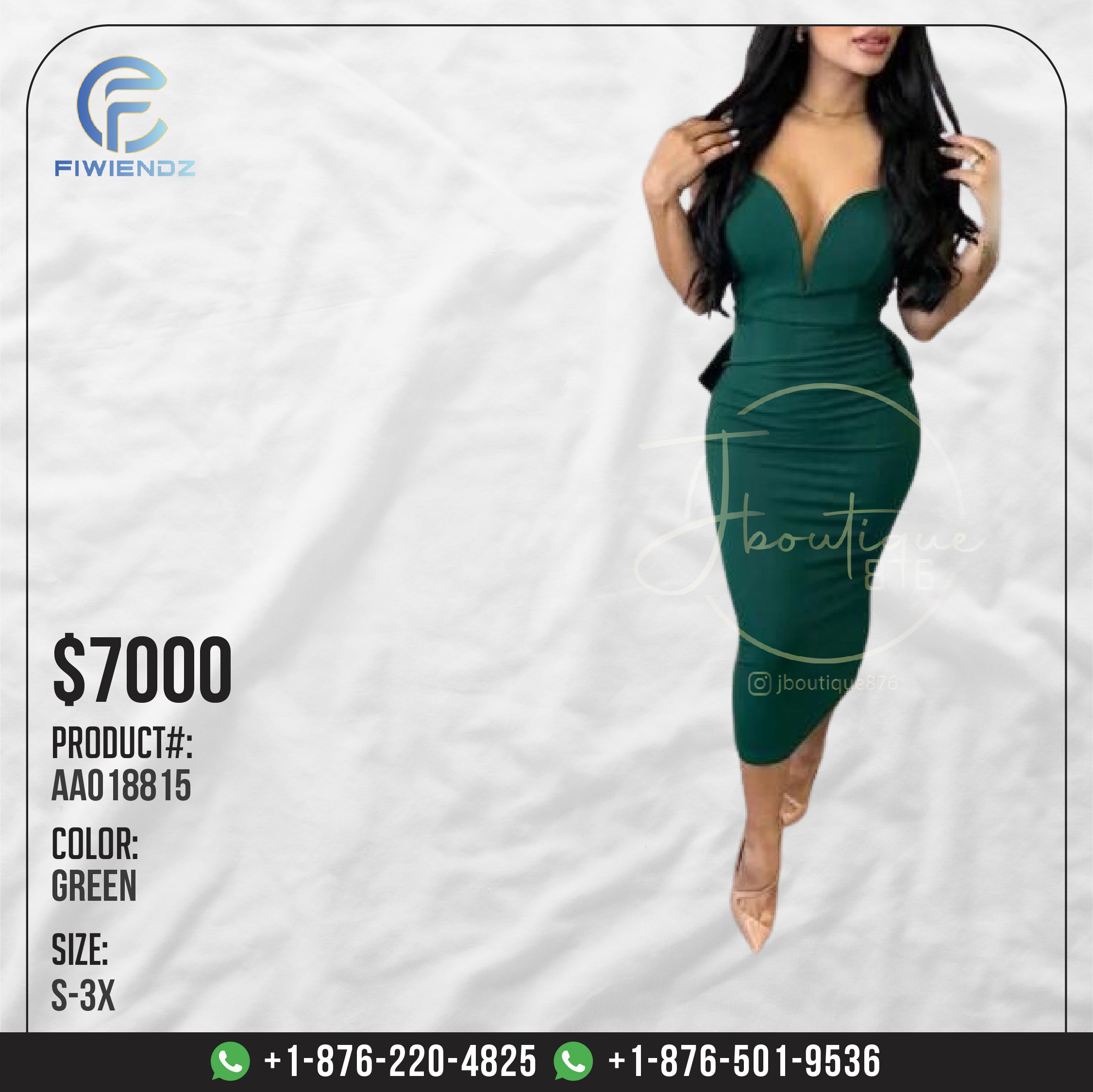 Dresses - JBAA018815 - Green