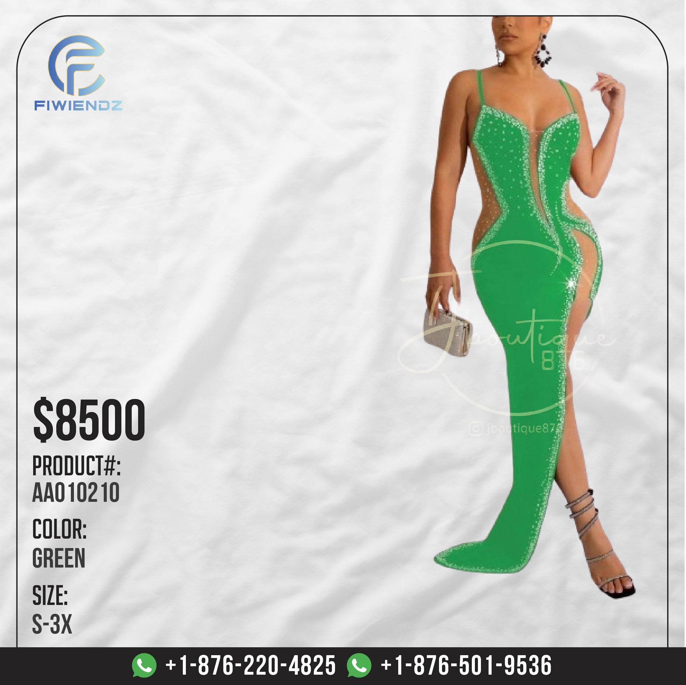 Dresses - JBAA010210 - Green