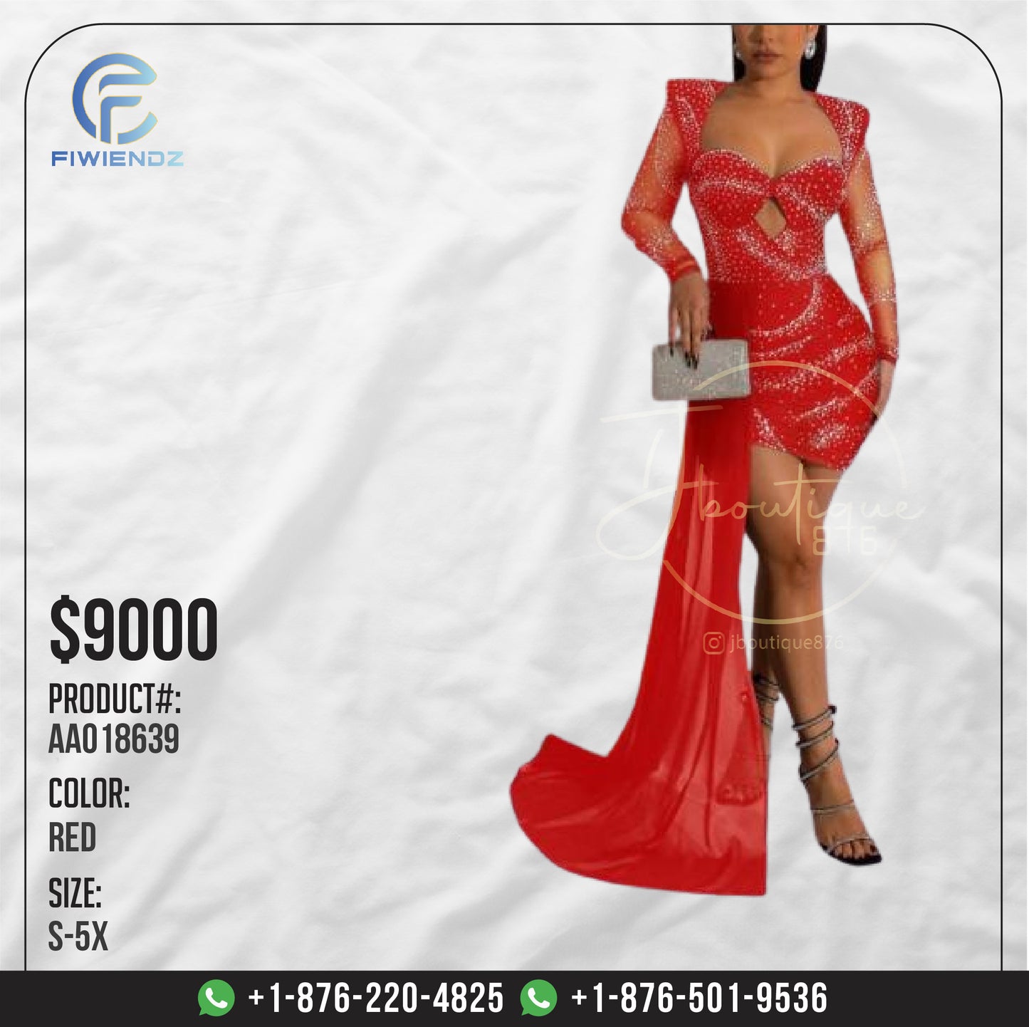 Dresses - JBAA018639 - Red