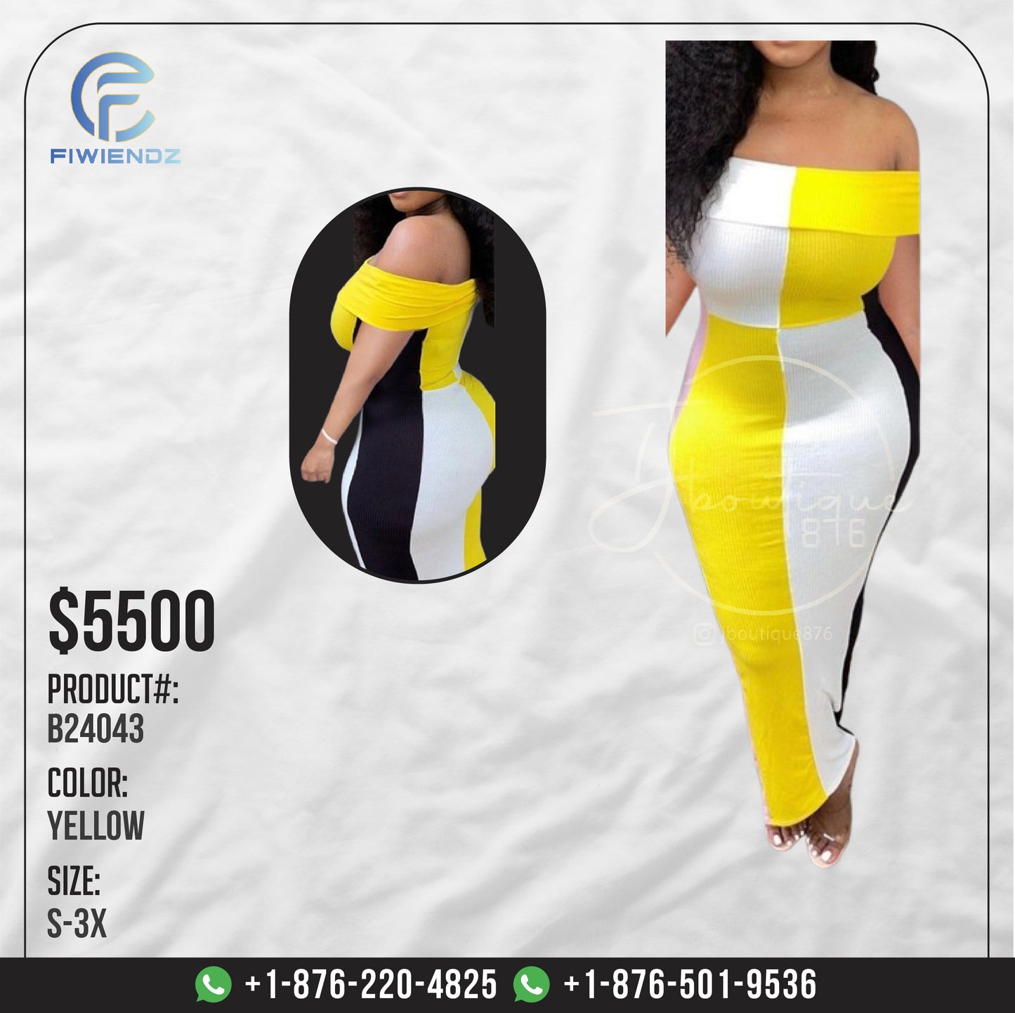 Dresses - JBB24043 - Yellow