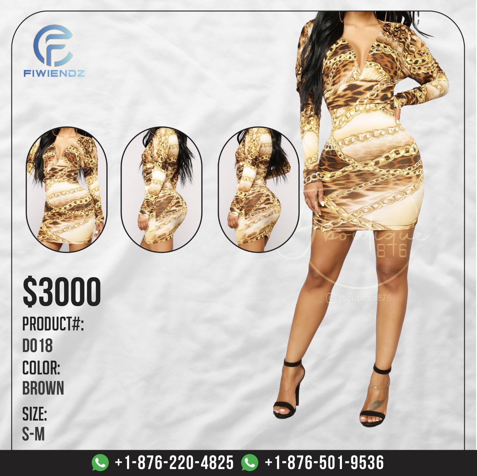 Gold Chain Links Mini Dress