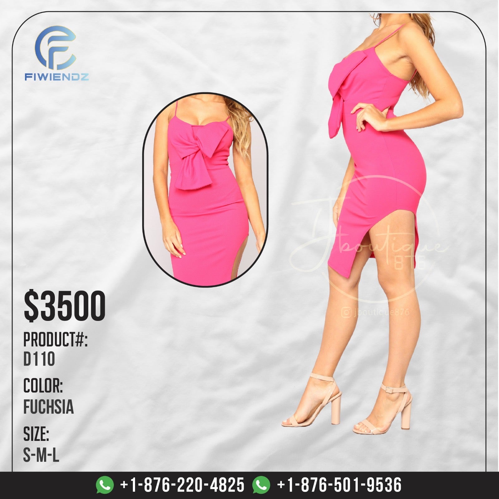 1 x Rosalyn Dress - Fuchsia