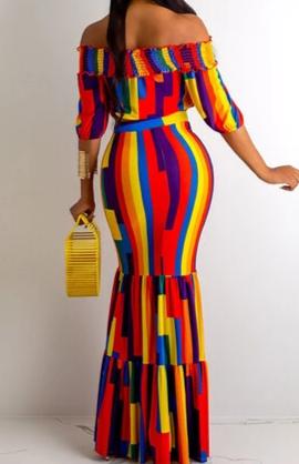 Love of Colors Two-piece Skirt  Set