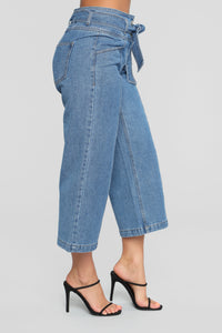 Daydreaming Wide Leg High Rise Jeans - Medium Blue Wash