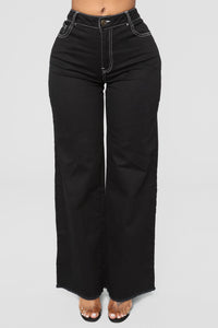 The Possibilities Straight Leg Jeans - Black