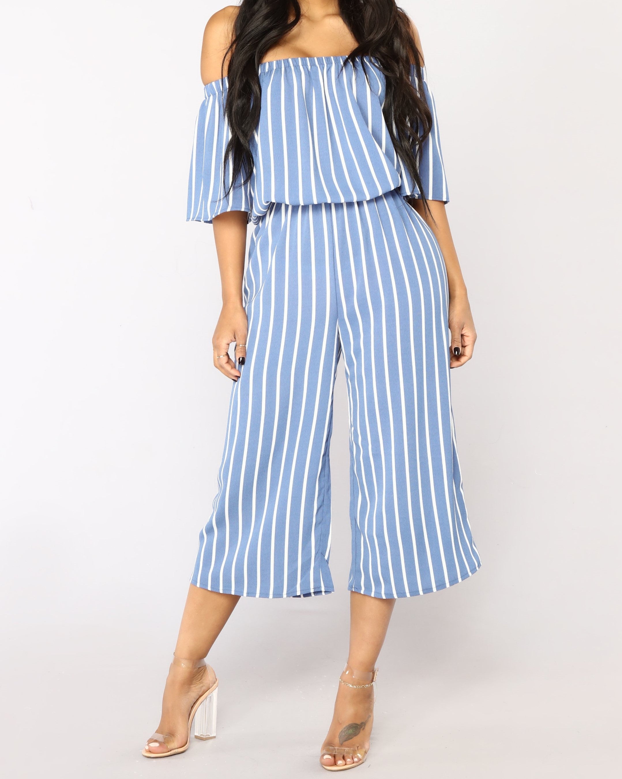 Fresh Water Stripe Jumpsuit