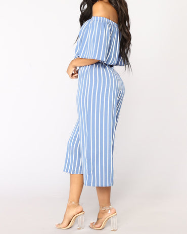 Fresh Water Stripe Jumpsuit