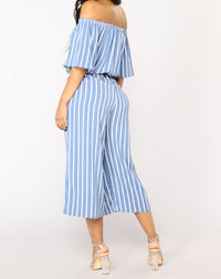 Fresh Water Stripe Jumpsuit