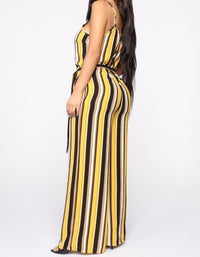 Black & Gold Stripes Jumpsuit